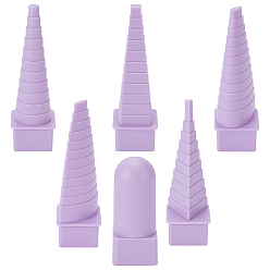 Средняя Орхидея Набор для самостоятельной работы с проволокой, Абс провода замотки башни, ювелирный инструмент, инструмент для моделирования бумаги для квиллинга, конус, пирамида, колонка, средне орхидеи, 3.35x3.35x7.8~11 см, 6 шт / комплект