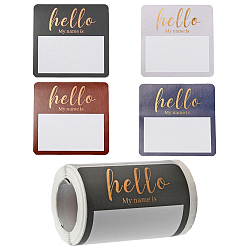 (52) Непрозрачная лаванда 1 рулон прямоугольных наклеек, клейкая этикетка, декоративные наклейки для подарков, вечеринка, разноцветные, 64x64x0.2 мм, 100шт / рулон, 1 рулон/набор