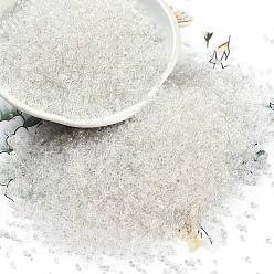 Прозрачный Прозрачные цвета радуги стеклянные бусины, цилиндр, прозрачные, 1.6x1.3 мм, отверстие : 0.8 мм, Около 60000 шт / фунт