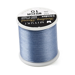 Cornflower Blue MIYUKI Nylon Beading Thread for Seed Beads, Flat, Cornflower Blue, 0.15x0.1mm, about 54.68 Yards(50m)/Roll