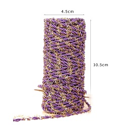 Lila Baumwollfaden Fäden, Makramee-Schnur, dekorative Schnurfäden, für DIY, Geschenkverpackung und Schmuckherstellung, lila, 2.5 mm, ca. 16.40 Yards (15 m)/Rolle