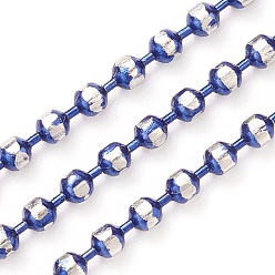 Blue 304 Stainless Steel Ball Chains, with Spool, Blue, 2mm, about 32.8 Feet(10m)/roll