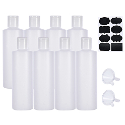Mixed Color Chalkboard Sticker Labels, Plastic Bottle and Funnel Hopper, Mixed Color, 15.6x11.5x0.02cm, Capacity: 250ml(8.45 fl. oz)