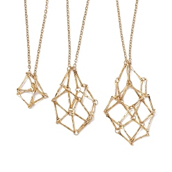 Золотой 3 шт. 3 стили 304 тросовая цепочка из нержавеющей стали, чехол для макраме, пустой держатель для камня, изготовление ожерелья, золотые, 17.72~29.45 дюйм (45~74.8 см), 1 шт / стиль