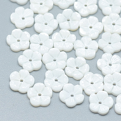 Морская Ракушка Бисера пресноводных оболочки, цветок, цвет морской раковины, 7.5x8x2 мм, отверстие : 1 мм