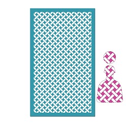 Flower Rectangle Polyester Screen Printing Stencil, for Painting on Wood, DIY Decoration T-Shirt Fabric, Flower, 15x9cm