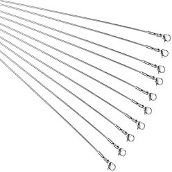 Нержавеющая Сталь Цвет 304 из нержавеющей стали цепи змея ожерелья, с омаром застежками, цвет нержавеющей стали, 17.3 дюйм x 1.2 мм, 10 ниток / мешок