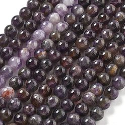 Amethyst Natural Amethyst Beads Strands, Round, 8~8.5x8~8.8mm, Hole: 1.2mm, about 46~48pcs/strand, 14.96~5.35''(38~39cm)