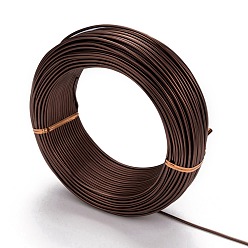 Sienna Round Aluminum Wire, Flexible Craft Wire, for Beading Jewelry Doll Craft Making, Sienna, 12 Gauge, 2.0mm, 55m/500g(180.4 Feet/500g)