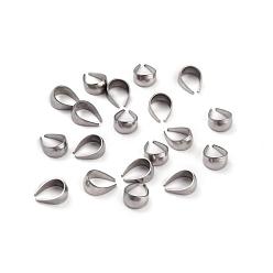 Нержавеющая Сталь Цвет Не тускнеет 304 защелкивающиеся дужки из нержавеющей стали, цвет нержавеющей стали, 6.5x5x3 мм