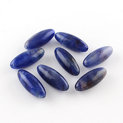 Mixed Color Oval Imitation Gemstone Acrylic Beads, Mixed Color, 31x12mm, Hole: 3mm, about 170pcs/500g