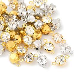 (52) Непрозрачная лаванда Соединители латунные звенья, с Ближнего Востока горный хрусталь, прозрачные, разноцветные, 11x6x4.5 мм, отверстие : 1 мм