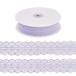 Gray Polyester Lace Ribbon, for Flower Packaging, Gray, 1-1/8 inch(30mm), about 49.21 Yards(45m)/Roll