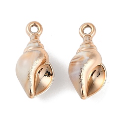 Сэнди Коричневый Покрытие акриловые подвески, с имитацией оболочки, формы раковины, песчаный коричневый, 32x15.5x13 мм, отверстие : 2.5 мм