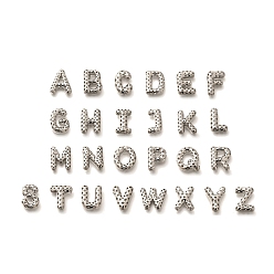 Платина Полые медные подвески, стойки покрытие, долговечный, без кадмия и без свинца, подвески с буквой az~z, платина, 20.5~23x14~25.5x6~9 мм, отверстие : 4.7x3 мм