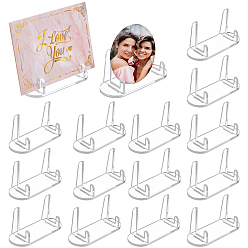 Прозрачный Акриловые подставки для карточных блоков, овальные, прозрачные, 8x3x4.2 см