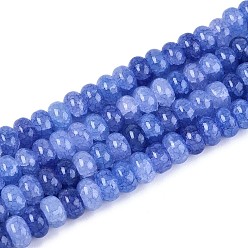 Королевский синий Стеклянные бусины, имитация драгоценных камней, рондель, окрашенные, королевский синий, 8~8.5x4.5~5 мм, отверстие : 1~1.2 мм, около 155~159 шт / нитка, 30.12~31.30 дюйм (76.5~79.5 см)