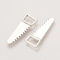 Античное Серебро Сплавочные подвески тибетского стиля, пила, без кадмия и без свинца, античное серебро, 23x9x2 мм, Отверстие : 3x6 мм , около 1000 шт / 1000 г