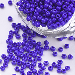 Mauve Opaque Seed Beads Cords, Round, Mauve, 2~2.3x1.5mm, Hole: 0.8mm, about 30000pcs/bag, about 450g/bag