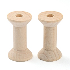 Moccasin Wooden Bobbins, Sewing Supplies, Column, Moccasin, 40mm