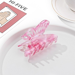 Ярко-Розовый Заколки для волос с когтями из ацетата целлюлозы (смола), бабочка, аксессуары для волос для женщин и девочек, ярко-розовый, 90x60x50 мм