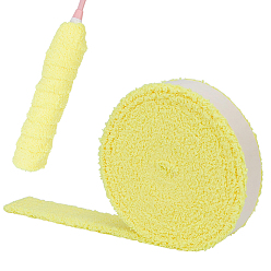 Yellow 5M Microfiber Anti-slip Badminton Tennis Racket Grip Tape, Handle Grip Tape, Yellow, 30x3.5mm
