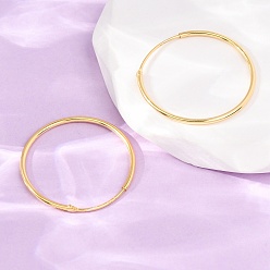 Золотой 925 серьги с обручем из серебра 925 пробы, кольцо, золотые, 30x1.2 мм, штифты : 0.6 мм