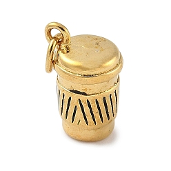 Золотой 304 прелести нержавеющей стали, с целью перехода в кольце, очарование кофейной чашки, золотые, 13.5x10x8 мм, отверстие : 5.5 мм