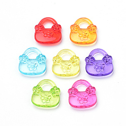 (52) Непрозрачная лаванда Прозрачные акриловые подвески, пакет, разноцветные, 19.5x17x4.5 мм, Отверстие : 6 мм , около 545 шт / 500 г