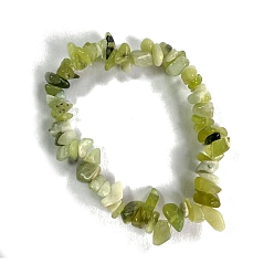 Другие Нефриты Эластичные браслеты из натурального нефрита Xiuyu, чип, внутренний диаметр: 2-1/8~2-3/8 дюйм (5.5~6 см)