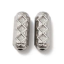 Нержавеющая Сталь Цвет Не тускнеет 304 бусины из нержавеющей стали, трубка, цвет нержавеющей стали, 18.5x7.5x6.5 мм, отверстие : 2 мм