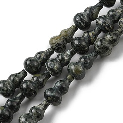 Kambaba Jasper Natural Kambaba Jasper Beads Strands, Gourd, 17.5~18.5x9.5~10mm, Hole: 1.2mm, about 23~24pcs/strand, 16.14~16.34 inch(41~41.5cm)