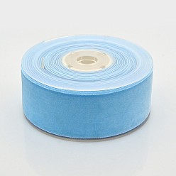 Светло-Голубой Полиэстер бархат лента для упаковки подарка и украшения празднества, Небесно-голубой, 1-1/2 дюйм (38 мм), о 20yards / рулон (18.29 м / рулон)