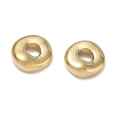 Chapado en Oro Real de 14K 304 bolas de acero inoxidable, rondo, real 14 k chapado en oro, 10.5x11x4 mm, agujero: 3~8 mm