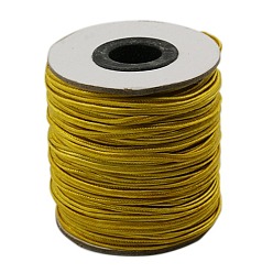Light Khaki Nylon Thread, Nylon Jewelry Cord for Custom Woven Jewelry Making, Light Khaki, 2mm, about 100yards/roll(300 feet/roll)