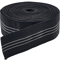Черный 10м плоский эластичный шнур, широкая эластичная лента, чёрные, 50 мм, около 10.94 ярдов (10 м) / комплект