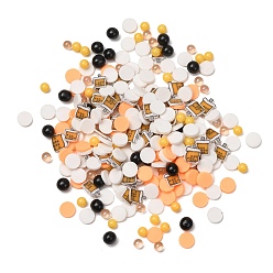 Mixed Color Handmade Polymer Clay Cabochons & Plastic Beads, Polymer Clay Slices for Resin Crafts & DIY Projects, Mixed Shapes, Mixed Color, 3~6.5x3~4.5x0.7~4mm