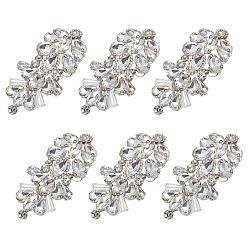 Прозрачный 6 шт. стеклянные и сплавные аксессуары для одежды своими руками, прозрачные, 74x3.7x5.5 мм