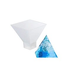 Белый Силиконовые формы, формы для литья смолы, для уф-смолы, изготовление ювелирных изделий из эпоксидной смолы, для производства смолы и сушеных цветов, трапециевидные, белые, 67x67x67 мм