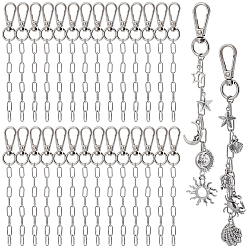 Платина 30 поворотные застежки из сплава шт., с железными цепочками, платина, 95 мм