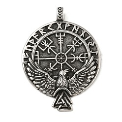 Eagle 316 хирургические подвески из нержавеющей стали, античное серебро, орел, 56.5x41.5x4 мм, отверстие : 4.5x5 мм