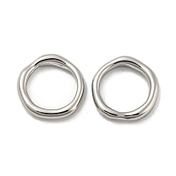 Couleur Acier Inoxydable Anneaux de liaison en acier inoxydable anti-ternissement, anneau, couleur inox, 304mm, diamètre intérieur: 14x13.5x2.5 mm