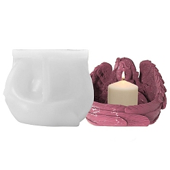 Белый Силиконовые формы для свечей в виде крылатого ангела своими руками, формы для литья смолы, для уф-смолы, белые, 138x102x109 мм