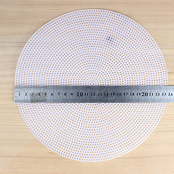 Белый Пластиковый сетчатый холст круглой формы, для вязания сумок своими руками аксессуары для вязания крючком, белые, 240 мм