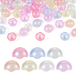 (52) Непрозрачная лаванда 3 наборы светящихся прозрачных акриловых бусин, с блеском порошок, светится в темноте, разноцветные, 16x8 мм, отверстие : 1.5 мм, о 28 шт / комплект