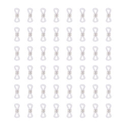 Argent Porteurs de lunettes, lunettes extrémités de boucle en caoutchouc, argenterie, 19x4.2mm