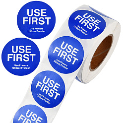 Розовато-лиловый 500 шт. бумажные самоклеящиеся этикетки, плоский круглый с первым использованием слова, розовато-лиловый, 77x40 мм