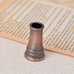 Red Copper Alloy Dip Pen Holder, Vintage Quill Pen Stand, Red Copper, 22x37mm