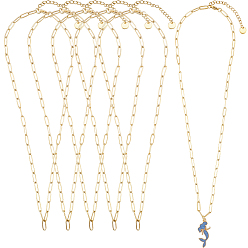 Золотой 6 шт. 304 цепочки-скрепки из нержавеющей стали, золотые, 18.31 дюйм (46.5 см)
