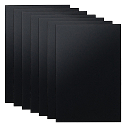 Black 7 Sheets ABS Plastic Board, Craft, for DIY Handmade Sand Table Material Model Building, Rectangle, Black, 300x200x1mm